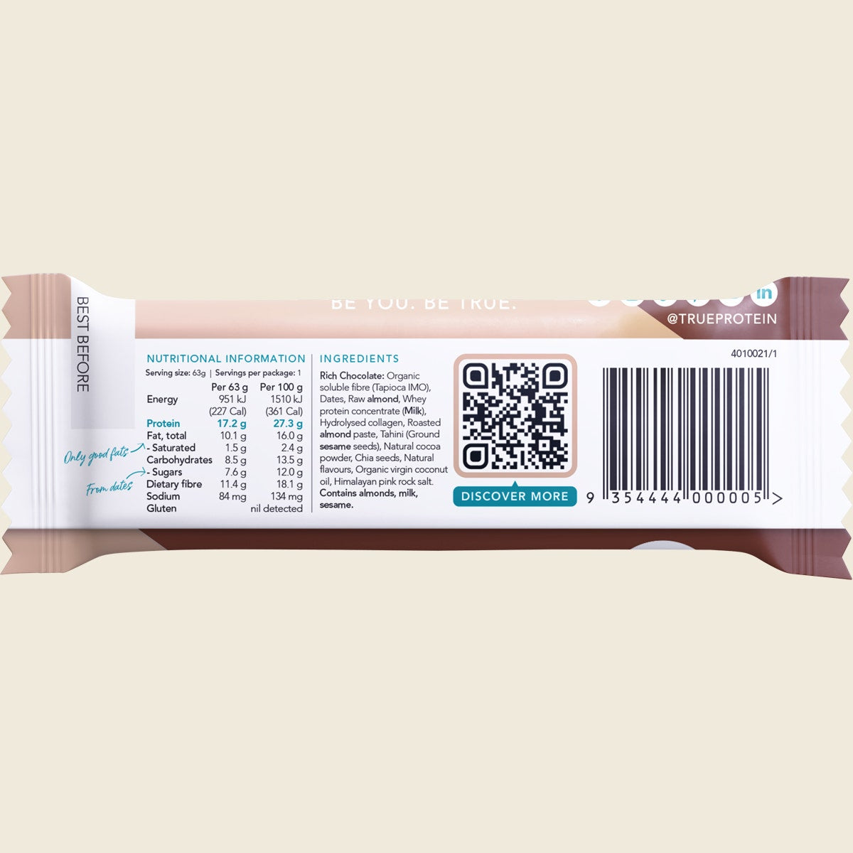 True Protein Protein Bar Rich Chocolate 12x63g
