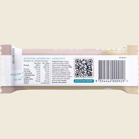 True Protein Protein Bar Toasted Coconut 12x63g