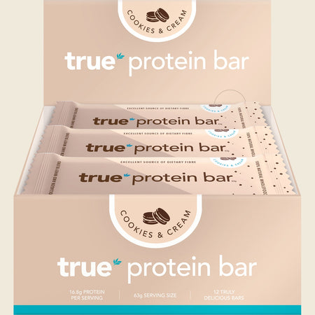 True Protein Protein Bar Cookies & Cream 12x63g