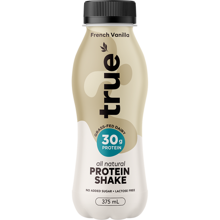 True Protein French Vanilla All Natural Protein Shake 375ml x 12 Pack