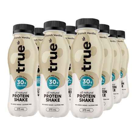 True Protein French Vanilla All Natural Protein Shake 375ml x 12 Pack