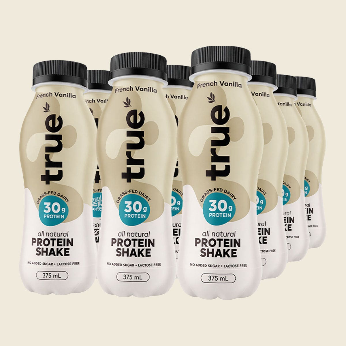 True Protein All Natural Protein Shake French Vanilla 12x375ml