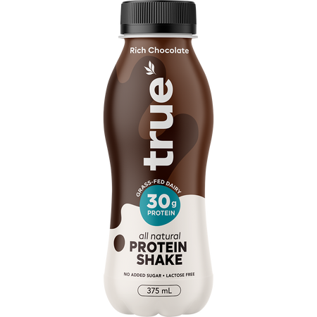 True Protein Rich Chocolate All Natural Protein Shake 375ml x 12 Pack