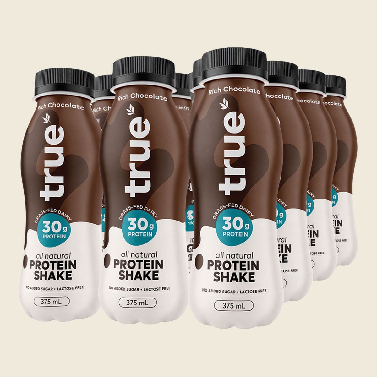 True Protein All Natural Protein Shake Rich Chocolate 12x375ml