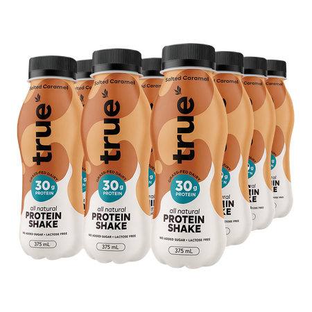 True Protein Salted Caramel All Natural Protein Shake 375ml x 12 Pack