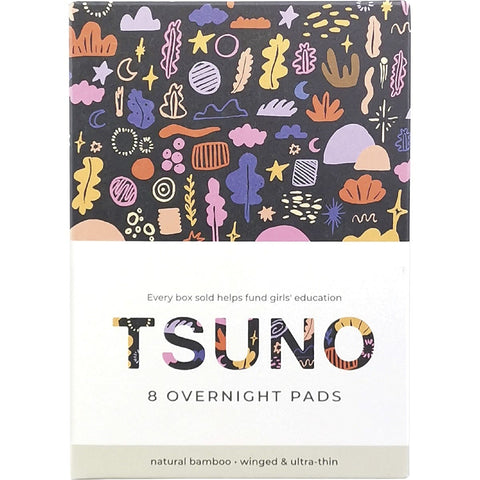 TSUNO Natural Bamboo Pads Overnight (Winged & Ultra-Thin) 8