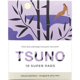 TSUNO Natural Bamboo Pads Super (Winged & Ultra-Thin) 10