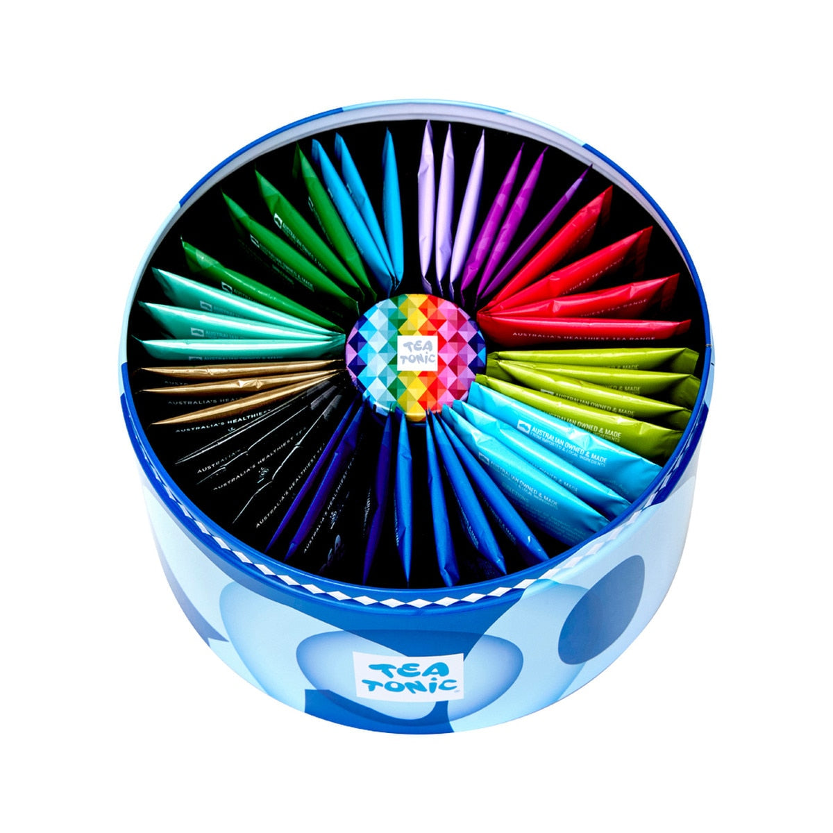 Tea Tonic Calming Selection Round Tin X 40 Tea Bags Contains Bonus Mini Tin of Sparkling Rosebuds