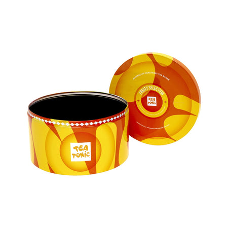 Tea Tonic Fruity Selection Round Tin X 40 Tea Bags Contains Bonus Mini Tin of Gold Sugar