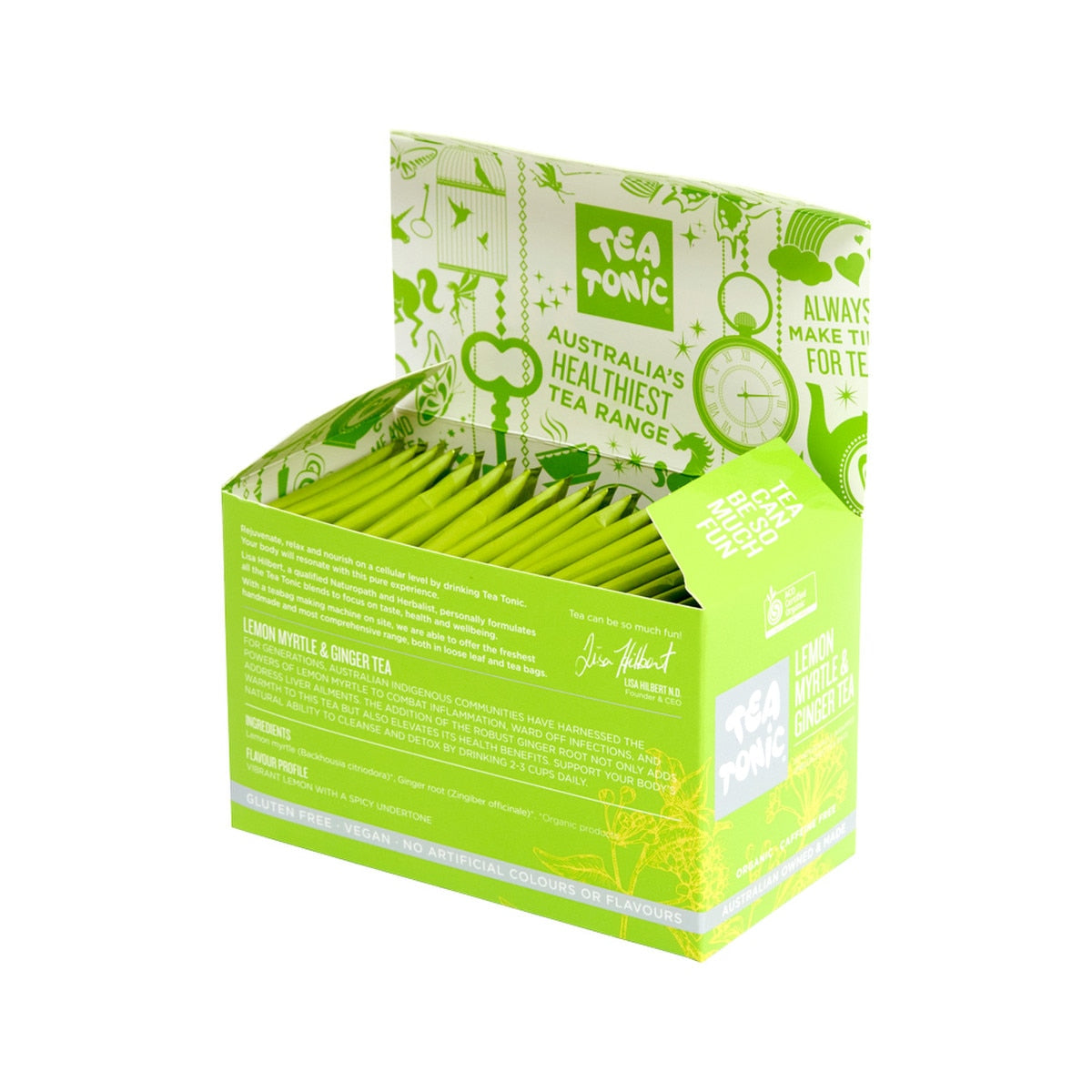 Tea Tonic Lemon Myrtle & Ginger Tea x 20 Tea Bags