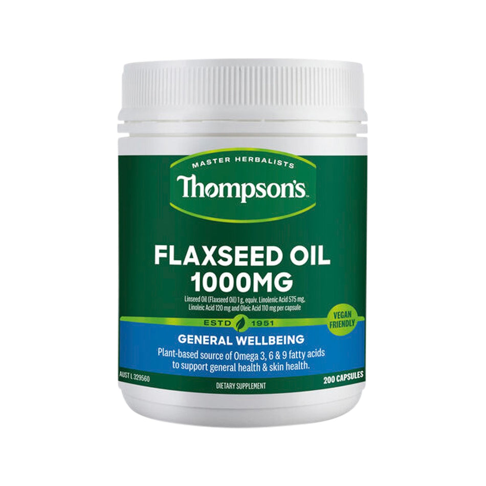 Thompson’s Flaxseed Oil 1000mg 200 Capsules