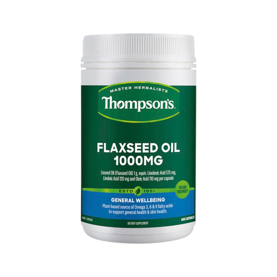Thompsons Flaxseed Oil 1000mg 400 Capsules