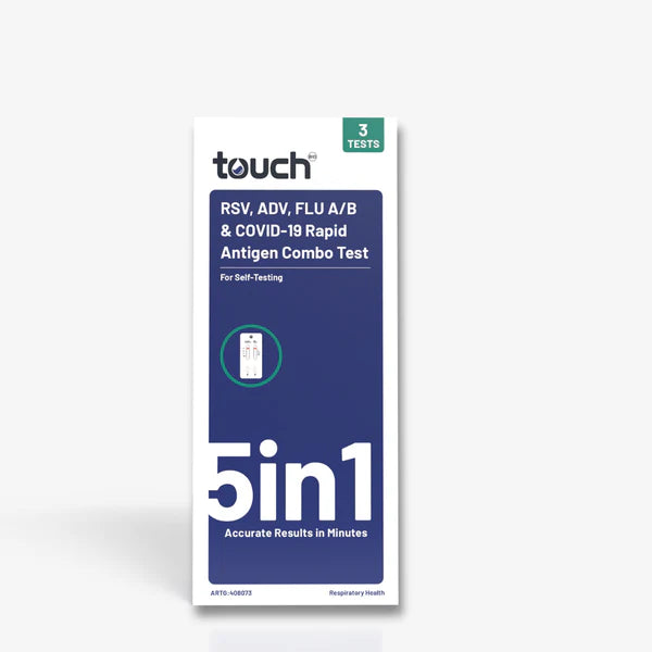 Touchbio 5in1 Rsv, Adv, Flu A/b And Covid-19 Rapid Antigen Test - 3 Tests