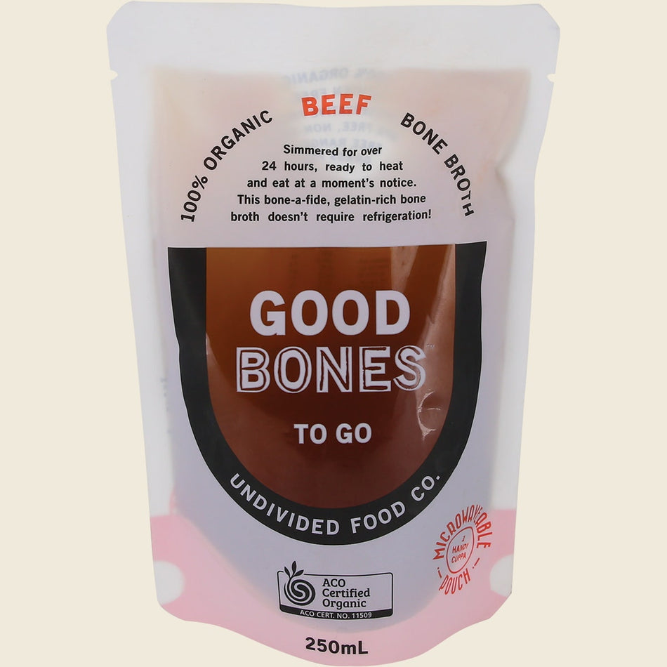 Undivided Food Co Good Bones 100% Organic Beef Bone Broth 250ml