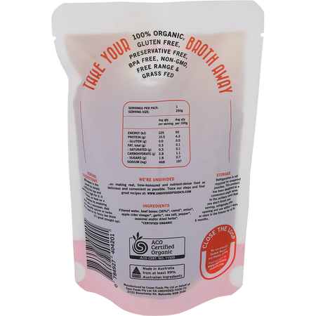 Undivided Food Co. Good Bones 100% Organic Beef Bone Broth 250ml