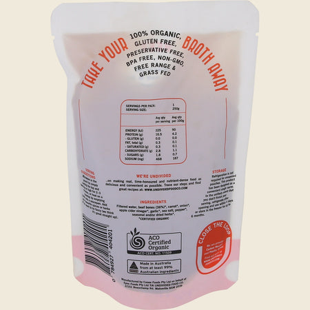 Undivided Food Co Good Bones 100% Organic Beef Bone Broth 250ml