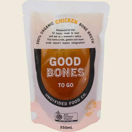 Undivided Food Co Good Bones 100% Organic Chicken Bone Broth 8x250ml