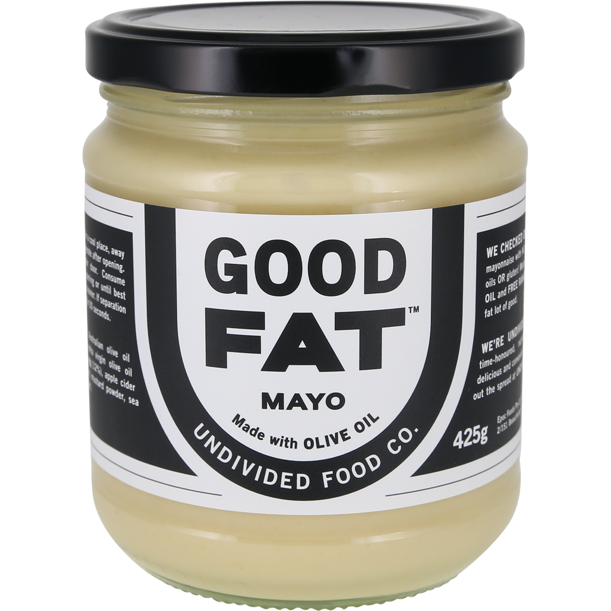 Undivided Food Co. Good Fat Jumbo Mayonnaise 425g x 8 Pack