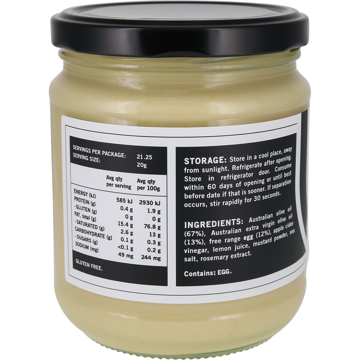 Undivided Food Co. Good Fat Jumbo Mayonnaise 425g x 8 Pack