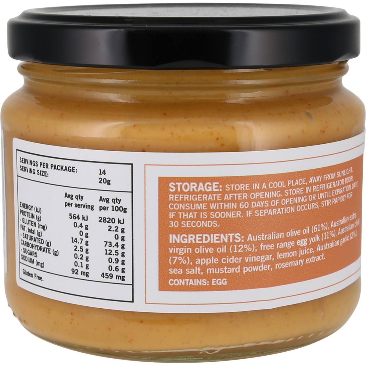 Undivided Food Co. Good Fat Chilli Mayonnaise 280g x 6 Pack