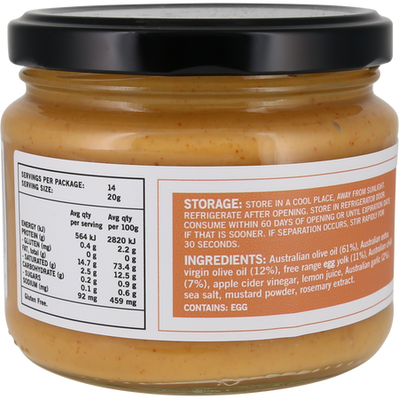 Undivided Food Co. Good Fat Chilli Mayonnaise 280g x 6 Pack