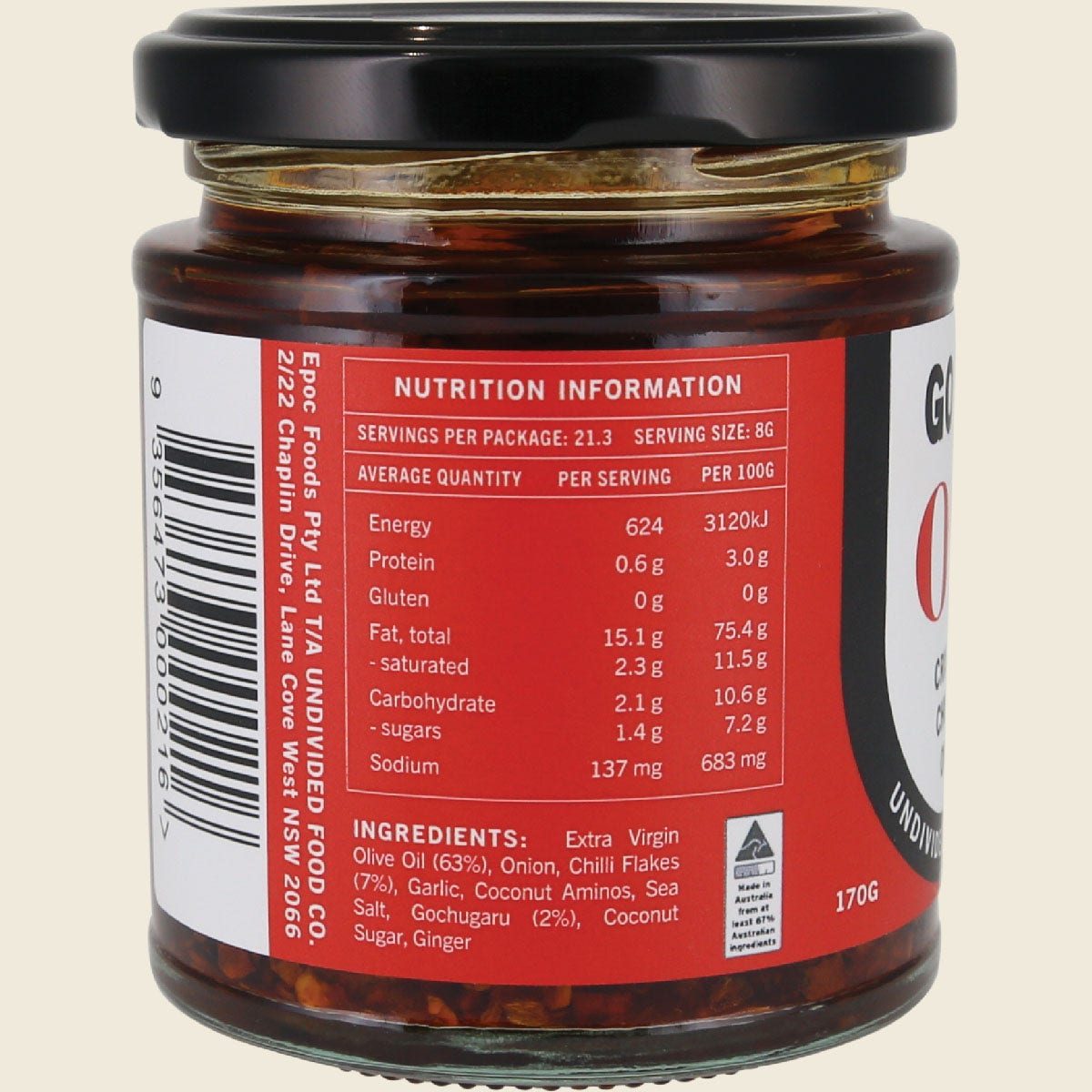 Undivided Food Co Good Oil Crispy Chilli 6x170g