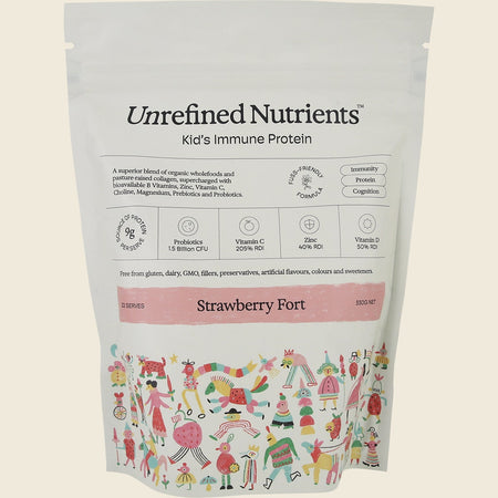 Unrefined Nutrients Kid's Immune Protein Strawberry Fort 330g