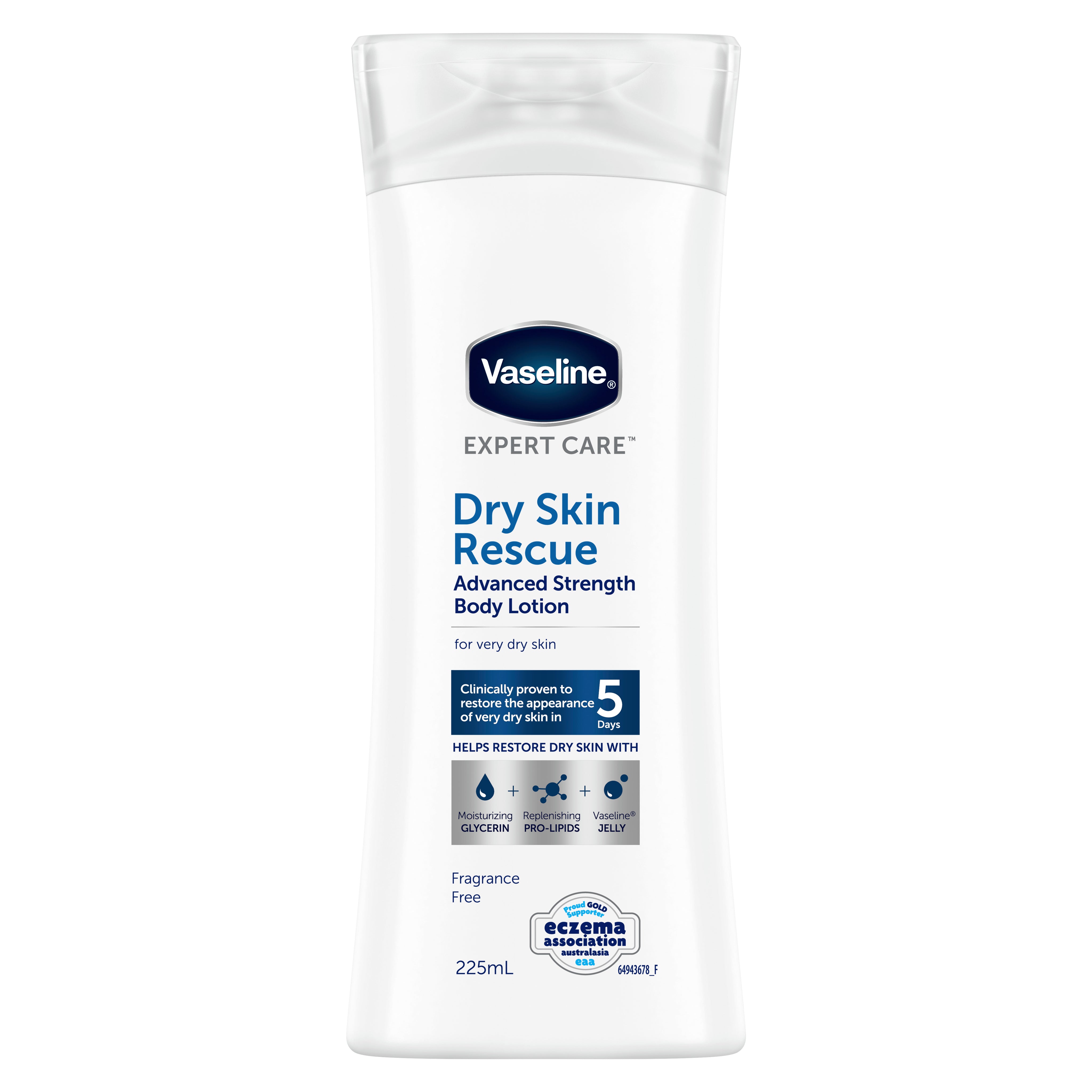 Vaseline Body Ltn Dry Skin Rescue 225ml