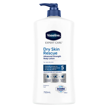 Vaseline Body Lotion Dry Skin Rescue 750ml