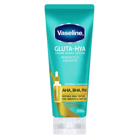 Vaseline Gluta-Hya Serum Burst Lotion Body Lotion for Soft, Smooth and Radiant Skin Perfectly Smooth fights skin dullness 200ml