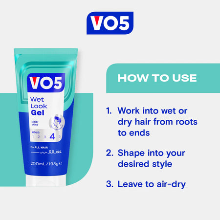 Vo5 Wet Look Gel Tube 200ml
