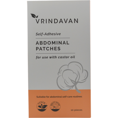 Vrindavan Self-Adhesive Abdominal Castor Oil Patches 10 Pack