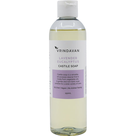 Vrindavan Castile Soap Lavender & Eucalyptus 250ml