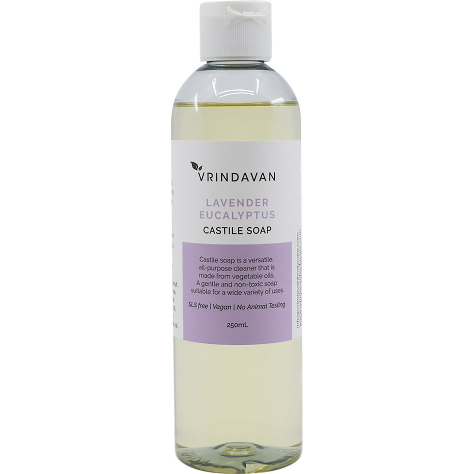 Vrindavan Castile Soap Lavender & Eucalyptus 250ml
