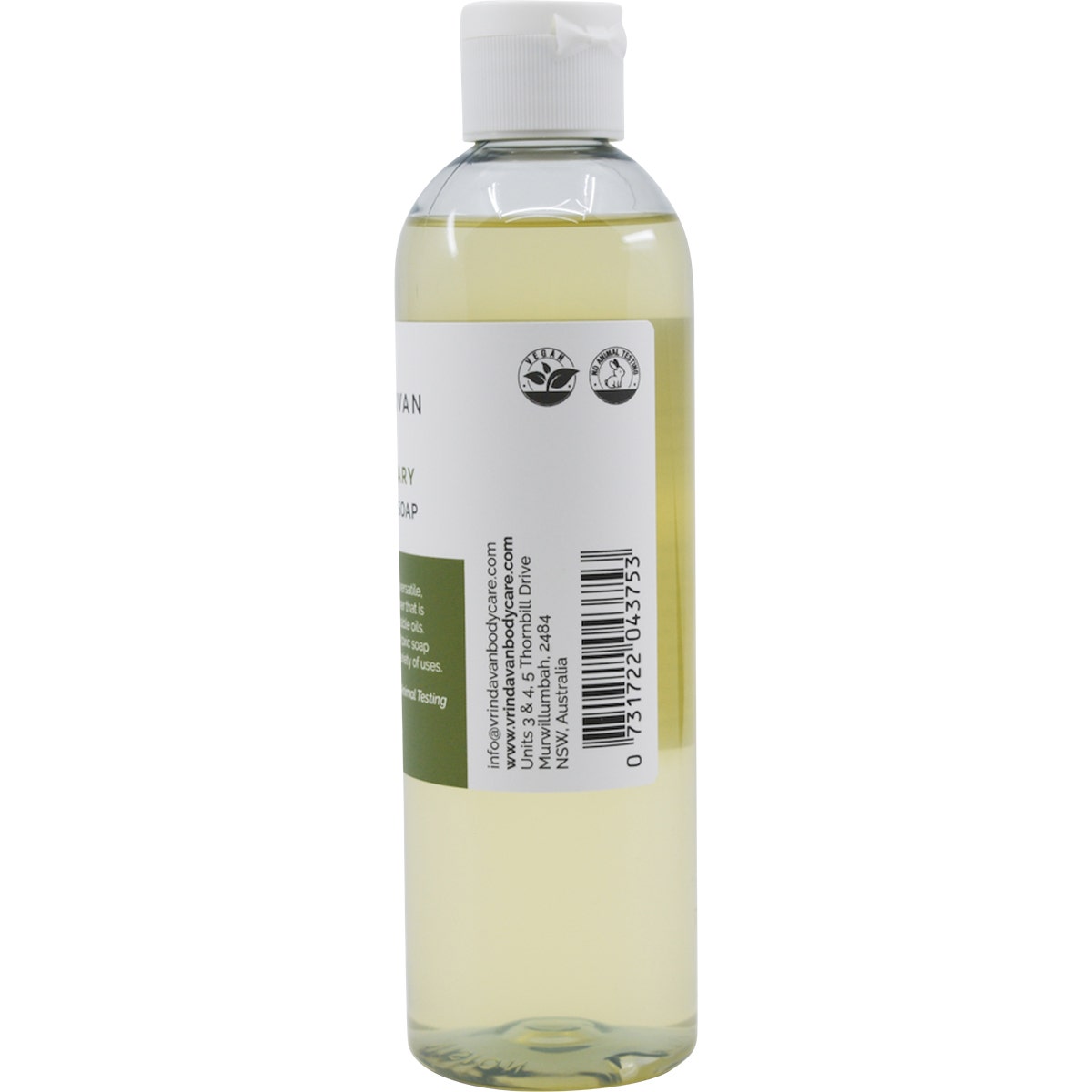 Vrindavan Castile Soap Rosemary 250ml