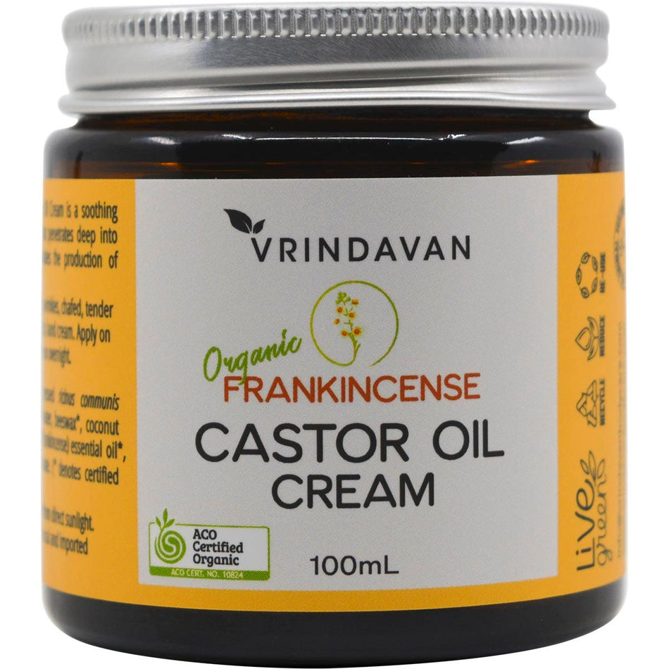 Vrindavan Castor Oil Cream Frankincense 100ml