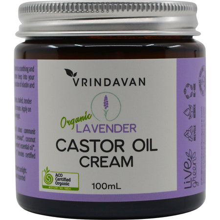 Vrindavan Castor Oil Cream Lavender 100ml