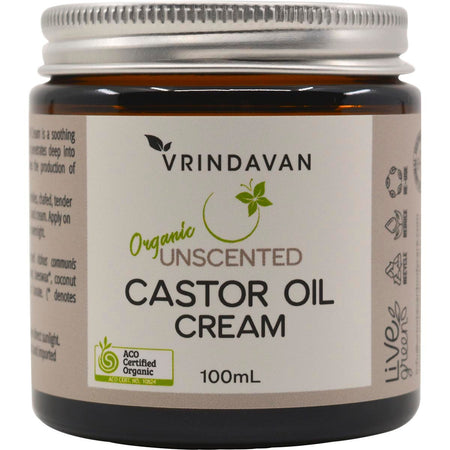 Vrindavan Castor Oil Cream Unscented 100ml