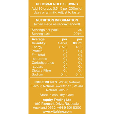 Vital Zing Milk Drops Banana 40ml