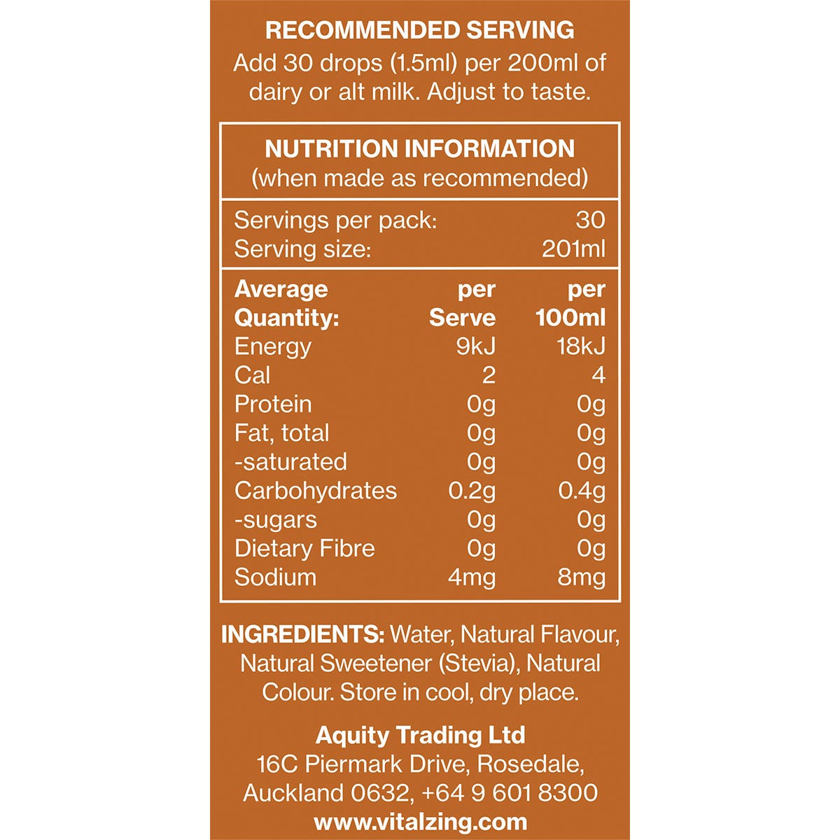 Vital Zing Milk Drops Caramel 40ml