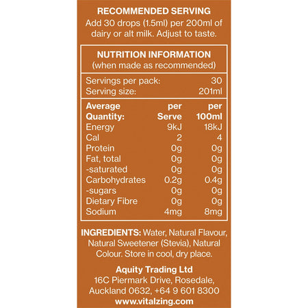 Vital Zing Milk Drops Caramel 40ml