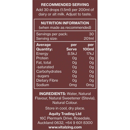 Vital Zing Milk Drops Chocolate 40ml