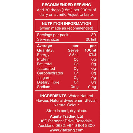 Vital Zing Milk Drops Strawberry 40ml