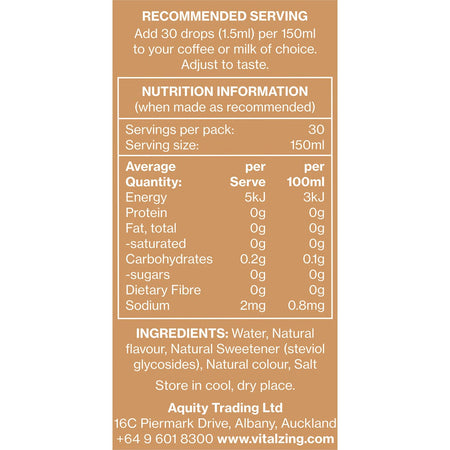 Vital Zing Café Drops Caramel 40ml