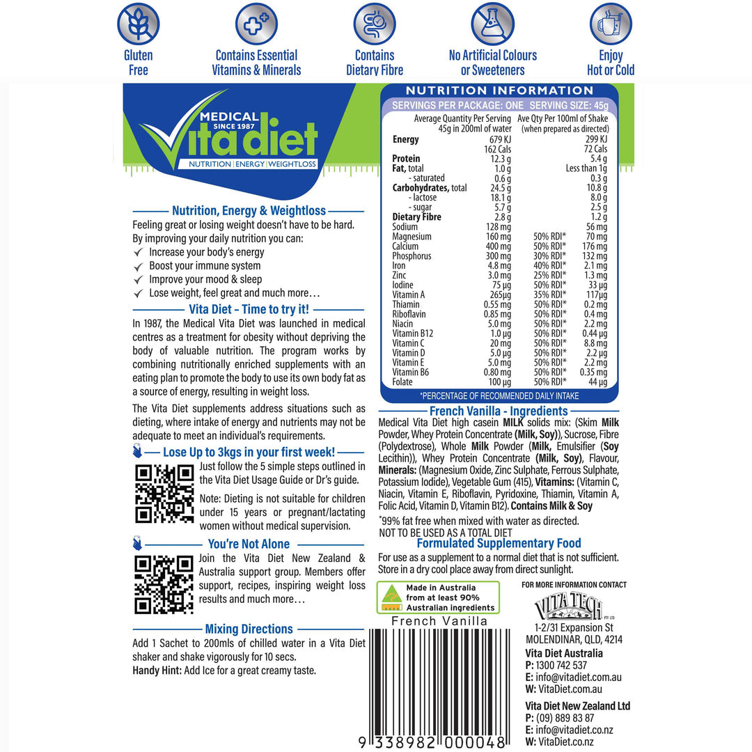 Vita Diet Vanilla Shake 14 Pack
