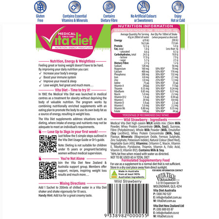 Vita Diet Strawberry Shake 14 Pack