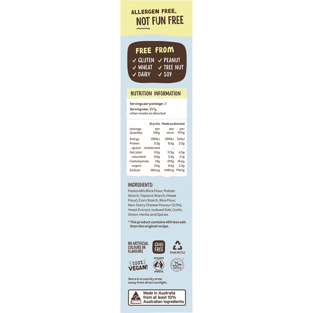 Well & Good Cheesy Mac Traditional Cheddar Flavour 110g