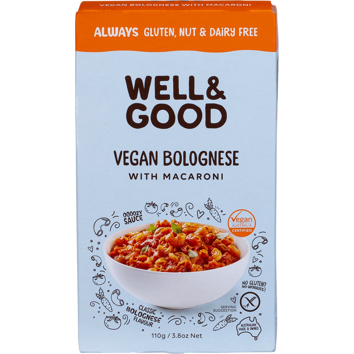 Well & Good Vegan Bolognese with Macaroni 110g