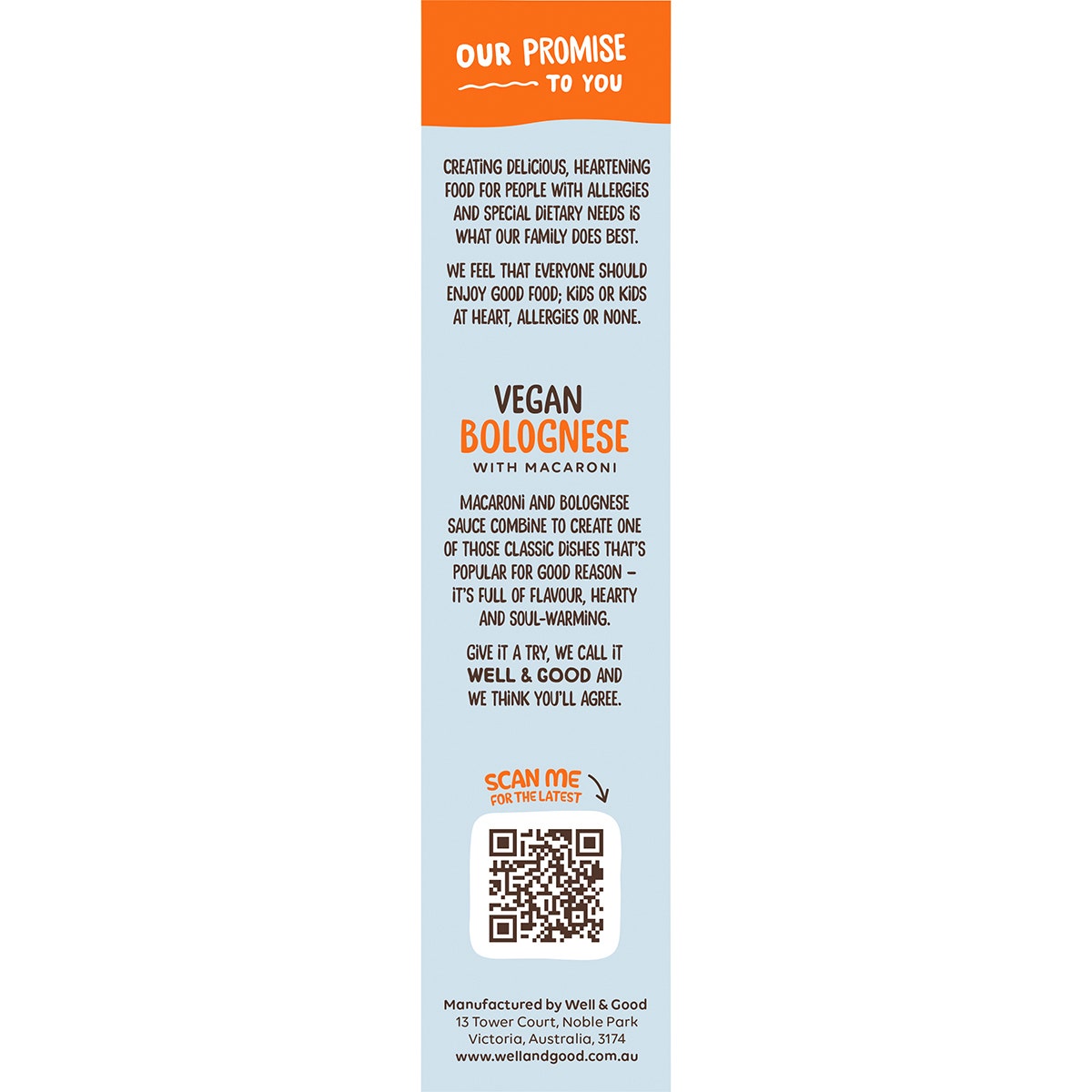 Well & Good Vegan Bolognese with Macaroni 110g