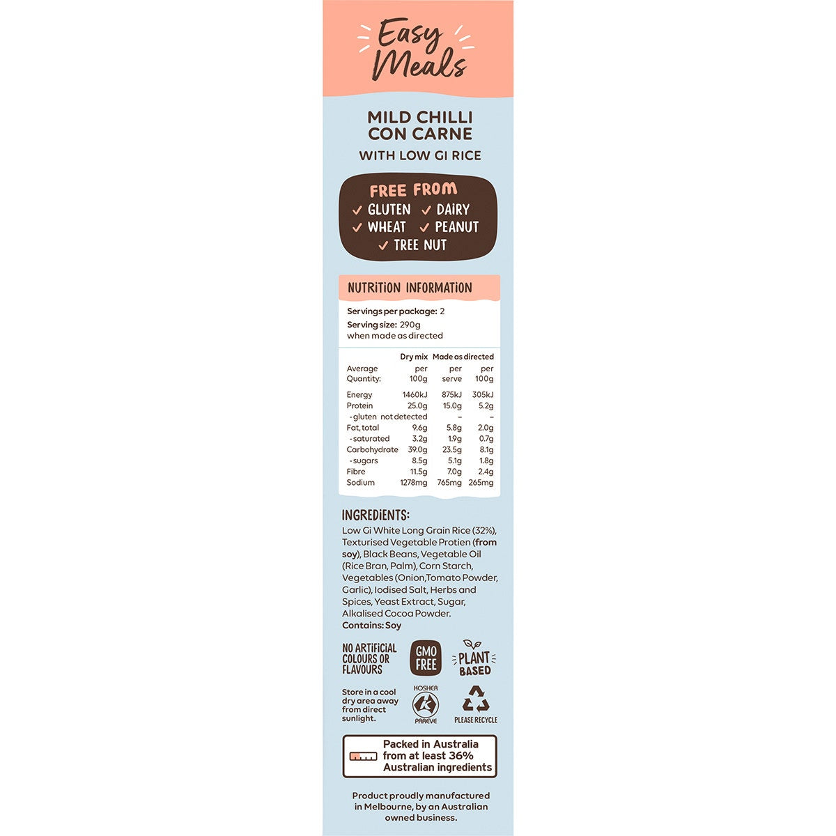 Well & Good Mild Chilli Con Carne with Low GI Rice 120g